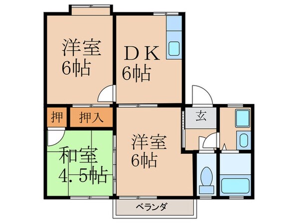 森ハイツの物件間取画像